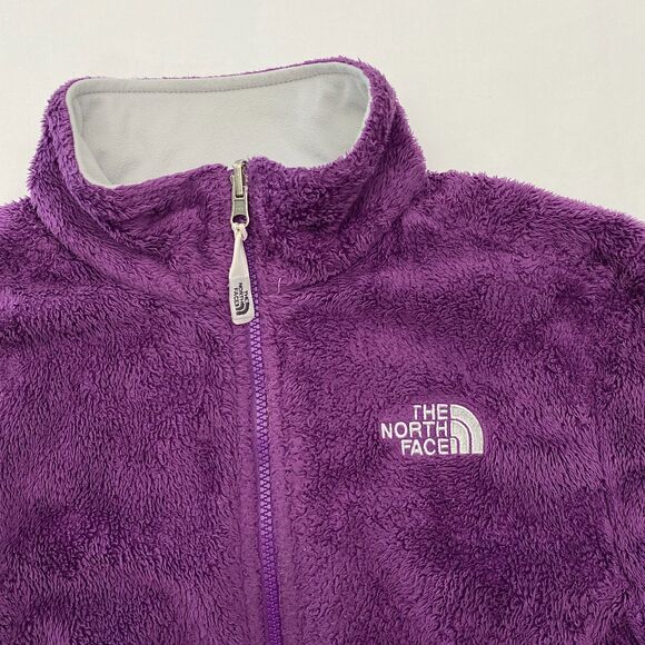 North Face Fleece Jacket Full Zip Purple Pockets Fuzzy Cozy Womens Medium - Picture 4 of 15